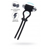 Черное эрекционное лассо на пенис Jat - A-toys - в Туле купить с доставкой