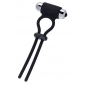 Черное эрекционное лассо на пенис Jat - A-toys - в Туле купить с доставкой