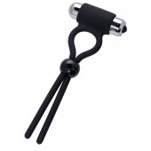 Черное эрекционное лассо Ect с виброэлементом - A-toys - в Туле купить с доставкой