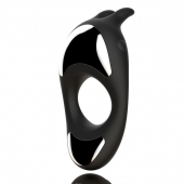 Черное эрекционное кольцо с двумя моторами Zeus Dual Vibe Cock Ring - FeelzToys - в Туле купить с доставкой