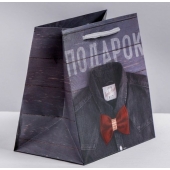 Ламинированный квадратный пакет «Мужской стиль» - 14 х 14 х 9 см. - Сима-Ленд - купить с доставкой в Туле