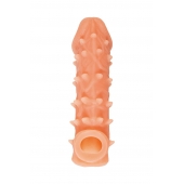 Телесная закрытая насадка с пупырышками Cock Sleeve Size M - 15,6 см. - KOKOS - в Туле купить с доставкой