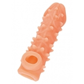 Телесная закрытая насадка с пупырышками Cock Sleeve Size L - 17,6 см. - KOKOS - в Туле купить с доставкой