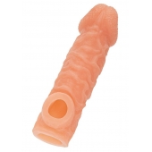 Телесная закрытая насадка с шершавой головкой Cock Sleeve Size M - 15,6 см. - KOKOS - в Туле купить с доставкой