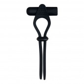 Черное эрекционное лассо с вибропулей Black Tie Affair - Zero Tolerance - в Туле купить с доставкой