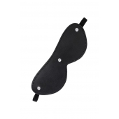 Черная кожаная маска Anonymo с мягким подкладом - ToyFa - купить с доставкой в Туле