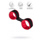 Красно-черные велюровые оковы Anonymo - ToyFa - купить с доставкой в Туле