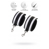 Серебристо-черные наручники Anonymo - ToyFa - купить с доставкой в Туле