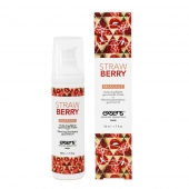 Разогревающее массажное масло  с ароматом клубники Gourmet Strawberry - 50 мл. - Exsens - купить с доставкой в Туле