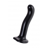 Черный стимулятор для пар P G-Spot Dildo Size M - 18 см. - Strap-on-me - в Туле купить с доставкой