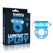 Голубое, светящееся в темноте эрекционное виброкольцо Lumino Play Vibrating Penis Ring - Lovetoy - в Туле купить с доставкой