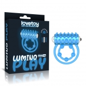 Голубое, светящееся в темноте виброкольцо Lumino Play Vibrating Penis Ring - Lovetoy - в Туле купить с доставкой