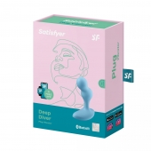 Голубой анальный вибростимулятор Deep Driver - 11,2 см. - Satisfyer - в Туле купить с доставкой
