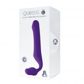 Фиолетовый безремневой страпон Queens L - Adrien Lastic - купить с доставкой в Туле
