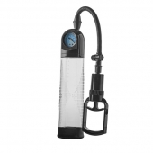 Прозрачная вакуумная помпа с манометром Deluxe Penis Pump - Dream Toys - в Туле купить с доставкой