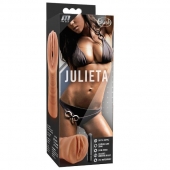 Мастурбатор-вагина цвета карамели Julieta с вибрацией - Blush Novelties - в Туле купить с доставкой