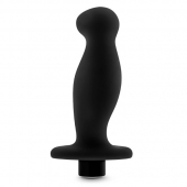Черный анальный вибромассажёр Silicone Vibrating Prostate Massager 02 - 10,8 см. - Blush Novelties - в Туле купить с доставкой