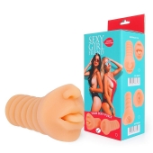 Телесный мастурбатор-ротик с высунутым язычком - Bior toys - в Туле купить с доставкой