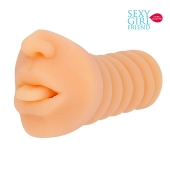 Телесный мастурбатор-ротик с высунутым язычком - Bior toys - в Туле купить с доставкой
