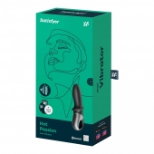 Черный анальный вибратор Hot Passion с функцией нагрева - Satisfyer - в Туле купить с доставкой