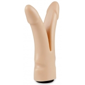 Телесная сплит-насадка харнесс - 16,5 см. - LOVETOY (А-Полимер) - купить с доставкой в Туле