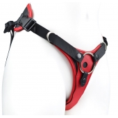 Красно-черный женский пояс с 2 способами крепления насадок - LOVETOY (А-Полимер) - купить с доставкой в Туле