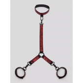 Ошейник с наручниками Reversible Faux Leather Collar and Wrist - Fifty Shades of Grey - купить с доставкой в Туле