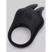 Черное эрекционное виброкольцо Sensation Rechargeable Vibrating Rabbit Love Ring - Fifty Shades of Grey - в Туле купить с доставкой