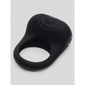 Черное эрекционное виброкольцо Sensation Rechargeable Vibrating Love Ring - Fifty Shades of Grey - в Туле купить с доставкой