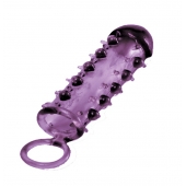 Закрытая фиолетовая насадка с пупырышками SAMURAI PENIS SLEEVE PURPLE - 14,5 см. - NMC - в Туле купить с доставкой