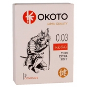 Тонкие презервативы OKOTO Thin Extra Soft - 3 шт. - Sitabella - купить с доставкой в Туле