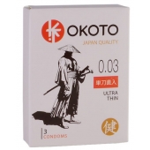 Ультратонкие презервативы OKOTO Ultra Thin - 3 шт. - Sitabella - купить с доставкой в Туле