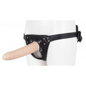 Пустотелый страпон Harness CLASSIC с бандажом - 19,5 см. - LOVETOY (А-Полимер) - купить с доставкой в Туле