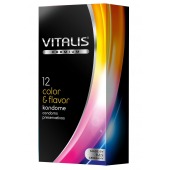 Цветные ароматизированные презервативы VITALIS PREMIUM color   flavor - 12 шт. - Vitalis - купить с доставкой в Туле