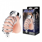 Серебристая клетка для члена Urethral Play Cage - BlueLine - купить с доставкой в Туле
