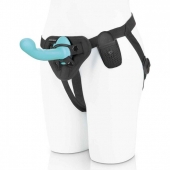 Голубая изогнутая насадка 6in Remote Control Ripple P-Spot G-Spot на черных трусиках - 16 см. - Pegasus - купить с доставкой в Туле