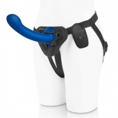 Синяя насадка Remote Control P-Spot G-Spot с черными трусиками - 20 см. - Pegasus - купить с доставкой в Туле