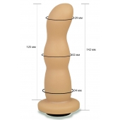 Телесная рельефная насадка Harness - 14,2 см. - LOVETOY (А-Полимер) - купить с доставкой в Туле