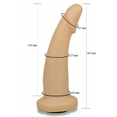 Телесная гладкая насадка Harness - 14,7 см. - LOVETOY (А-Полимер) - купить с доставкой в Туле