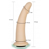 Телесная гладкая насадка-фаллоимитатор Harness - 17 см. - LOVETOY (А-Полимер) - купить с доставкой в Туле