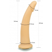 Телесная гладкая насадка-фаллоимитатор Harness - 20 см. - LOVETOY (А-Полимер) - купить с доставкой в Туле