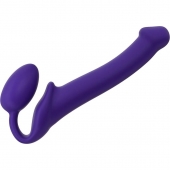 Фиолетовый безремневой страпон Silicone Bendable Strap-On - size M - Strap-on-me - купить с доставкой в Туле