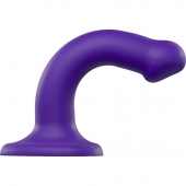 Фиолетовый фаллоимитатор-насадка Strap-On-Me Dildo Dual Density size S - 17 см. - Strap-on-me - купить с доставкой в Туле