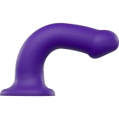 Фиолетовый фаллоимитатор-насадка Strap-On-Me Dildo Dual Density size L - 19 см. - Strap-on-me - купить с доставкой в Туле