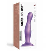 Фиолетовая насадка Strap-On-Me Dildo Plug Curvy size L - Strap-on-me - купить с доставкой в Туле