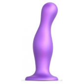 Фиолетовая насадка Strap-On-Me Dildo Plug Curvy size L - Strap-on-me - купить с доставкой в Туле
