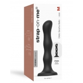 Черная насадка Strap-On-Me Dildo Geisha Balls size M - Strap-on-me - купить с доставкой в Туле