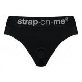 Черные трусики для насадок Heroine Lingerie Harness - size S - Strap-on-me - купить с доставкой в Туле