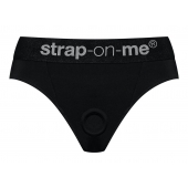 Черные трусики для насадок Heroine Lingerie Harness - size L - Strap-on-me - купить с доставкой в Туле