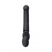 Черный безремневой вибрострапон Silicone Bendable Strap-On - size XL - Strap-on-me - купить с доставкой в Туле
